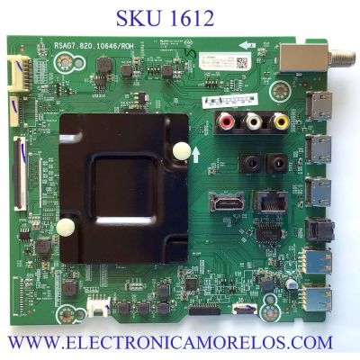 MAIN PARA TV HISENSE ULED 4K UHD (ANDROID) SMART / 292495 / RSAG7.820.10646/ROH / 292496 / 65A66FUA(0003) / 292495B / 292496B / 492Z197-1 / PANEL JHD650X3U52-T0L8\S0\FJ\GM\ROH / DISPLAY T650QVN07.5 / MODELO 65U6G / 65U6G 65A66FUA(0003)